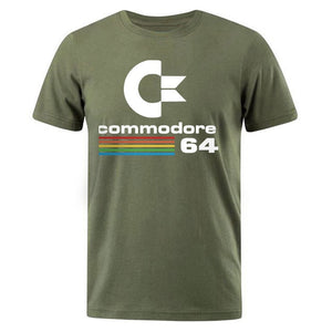 Men T-shirts 2019 Summer Commodore 64 Print T shirt C64 SID Amiga Retro Cool Design T-shirt Short Sleeve Top tee Mens Clothing