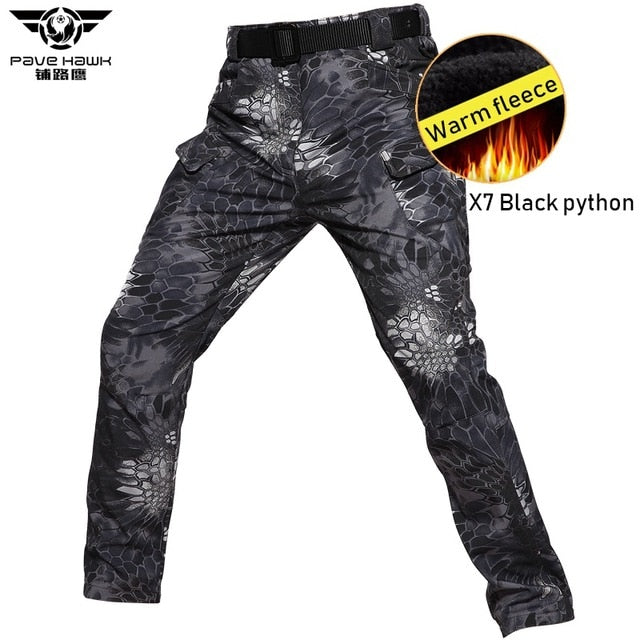 IX9 Winter Tactical Pants Warm Waterproof Soft Shell Fleece Cargo Pants Men Military Camouflage Army Man Casual Trousers Women