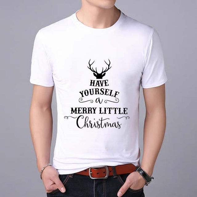 Funny Santa Claus print MEN T-shirt Top Tees Christmas tshirt Christmas Print Men T Shirt  Santa Claus Tee Shirt 2019