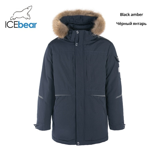 ICEbear 2019 New Winter Men's Coat Hooded Jacket High Quality Brand Men's Clothing MWD19805I