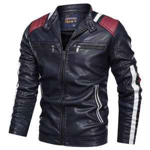 New Fashion Mens Leather Jackets High Quality Classic Motorcycle Jacket Male PU leather jacket men 2019 Winter